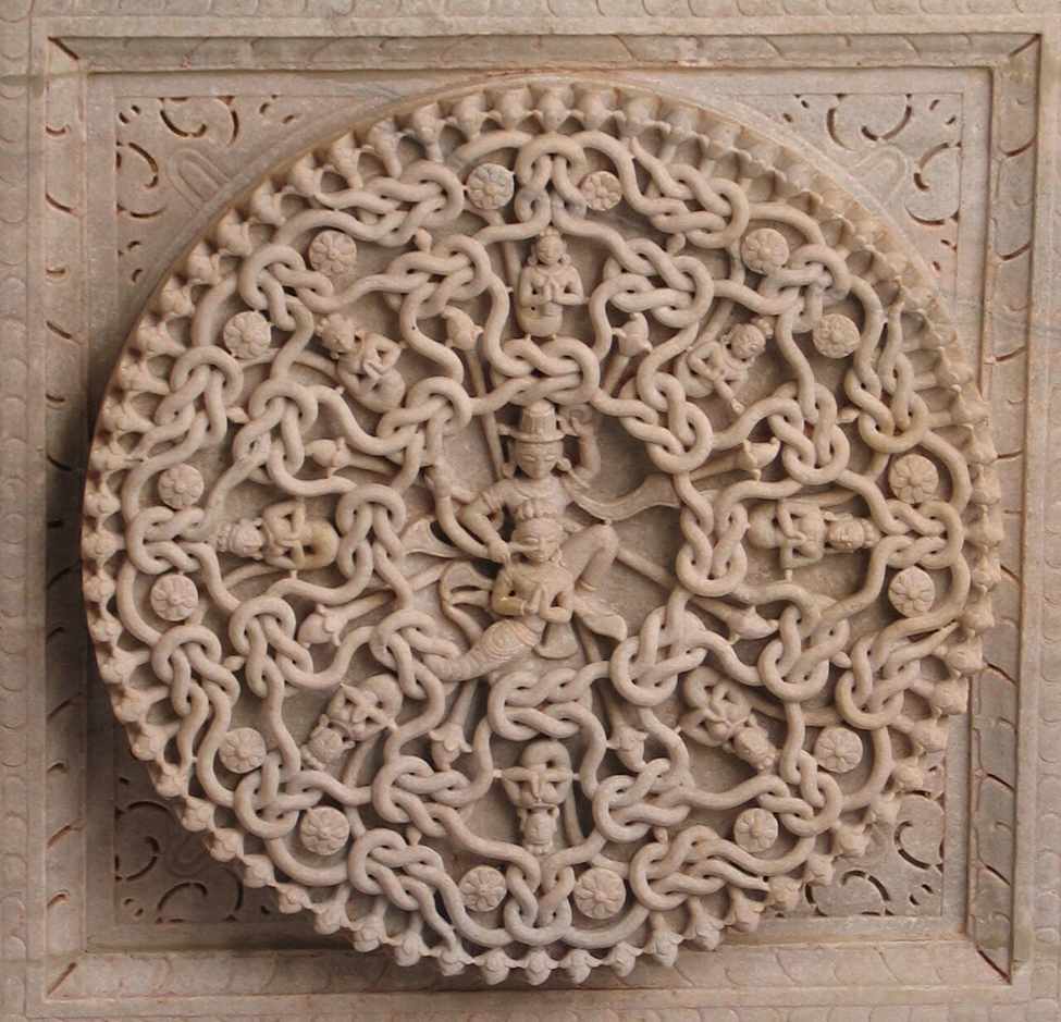 A Carved Ceiling, Southern Pillared Hall, Dharna Vihar by Ranakpur, Rajasthan 