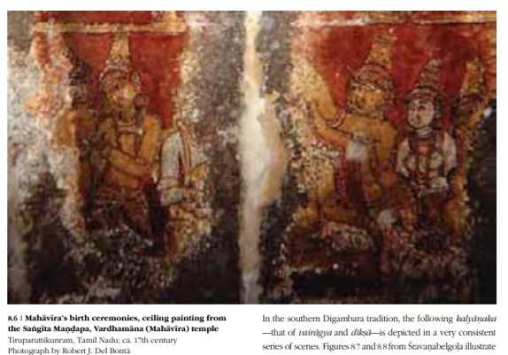 Painted Mural Depicting Birth of a Child by Vardhamana Shrine, Tiruparuttikunram Complex, Tamil Nadu 