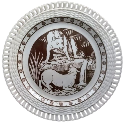 Aesop's Fables: The Wolf and the Lamb at the Spring by Mintons 