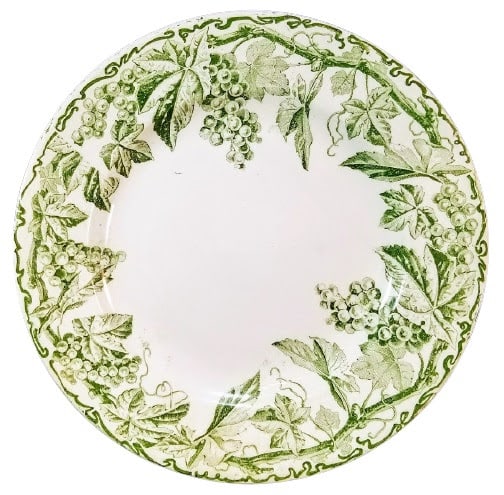 Unnamed (Green Grapes & Leaves) by Unknown Maker 
