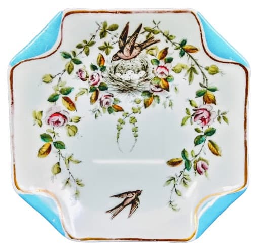 Unnamed (Bird Nest in Trailing Roses) by Sampson Bridgwood & Son  Image: Pattern