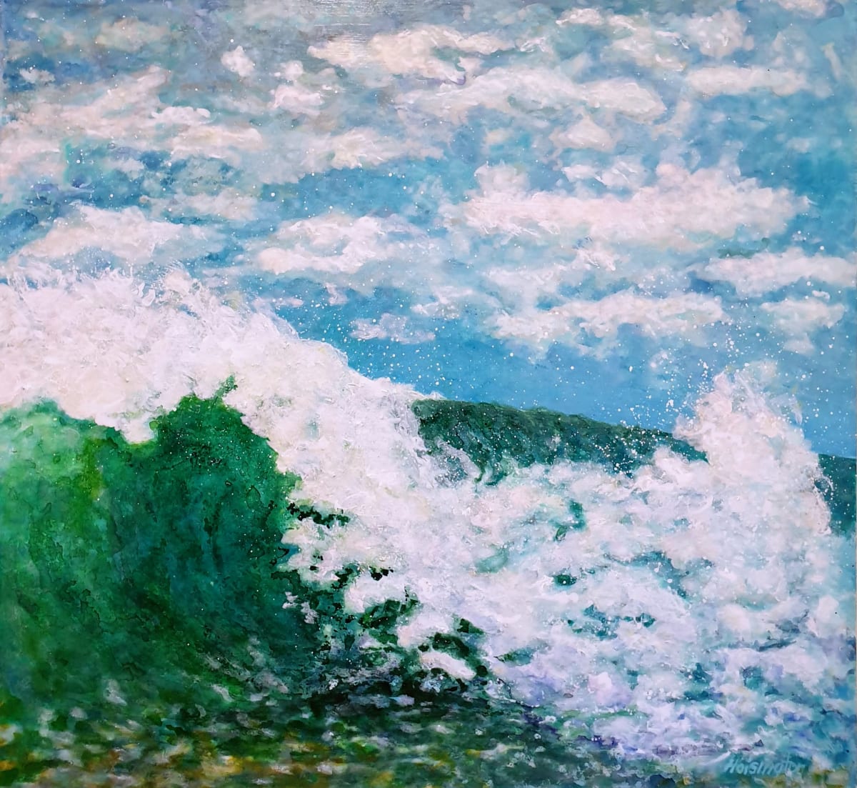 Wave and Clouds by Kit Hoisington 