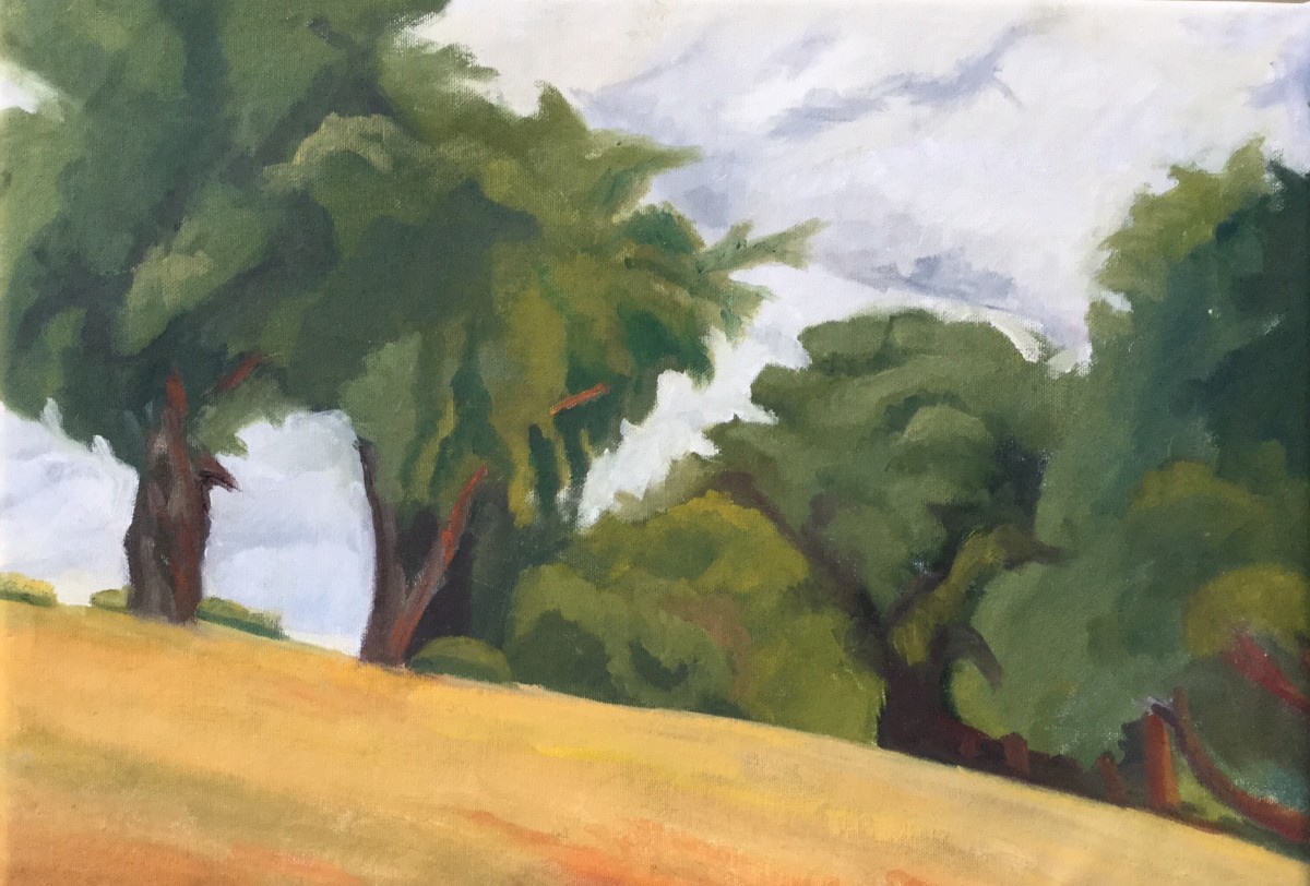 Sloping Trees by Jill Randall 