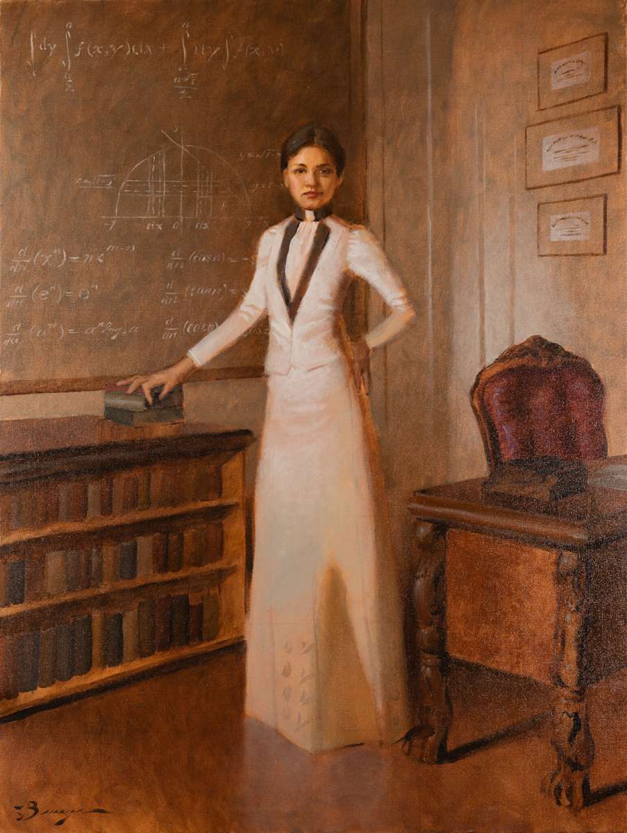 Portrait of Sofya Kovalevskaya in the Grand Manner by Piper Bangs  Image: $3,000 High School Best in Show 2020, Grade 12
