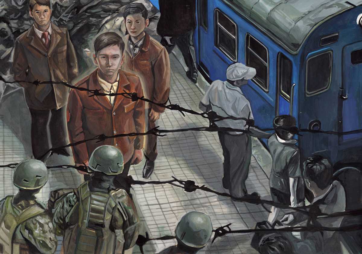 One of Us: When Conscience Crossed the Fence by Ethan Hong  Image: 2025 Finalist, Grade 11