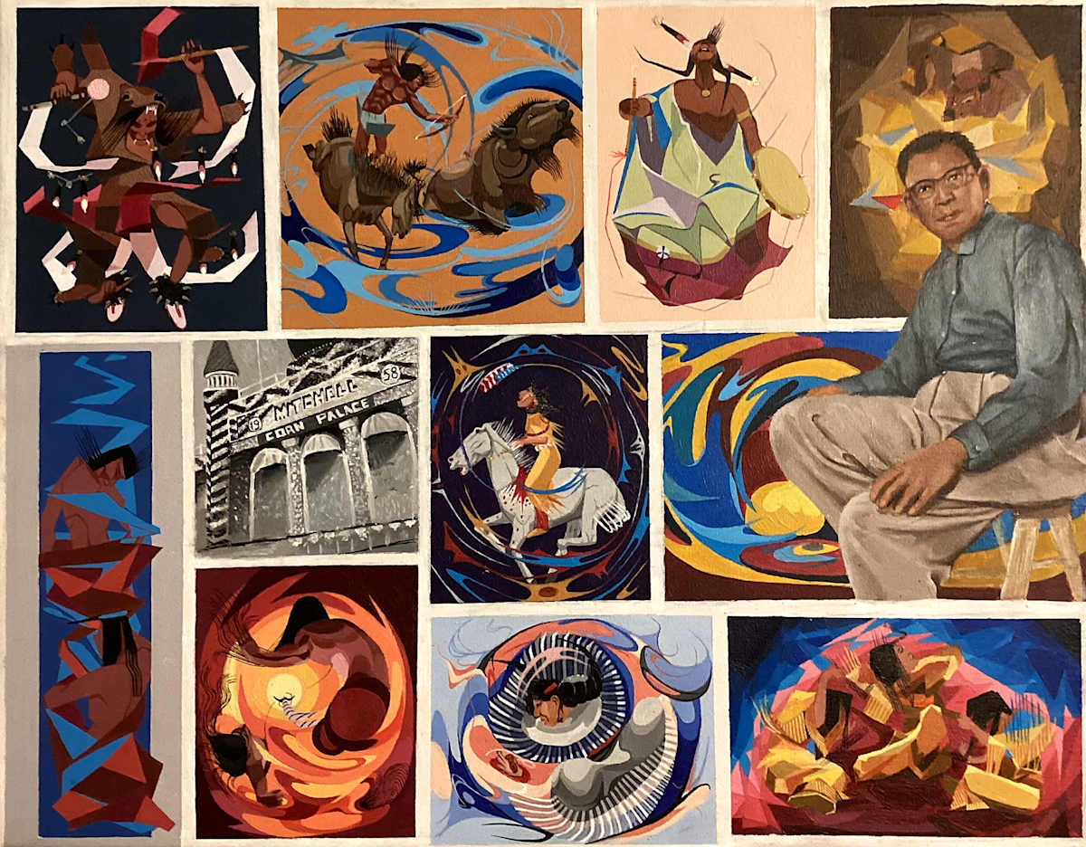 An Artist’s Modernization of American Indian Art by Katelyn Lowe  Image: $2,000 High School Second Place 2025, Grade 12