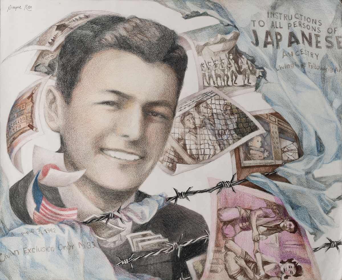 The Courage to Stand In Solidarity by Xinyue Ren  Image: $1,000 Spotlight Award: Unsung Hero 2025, Grade 11