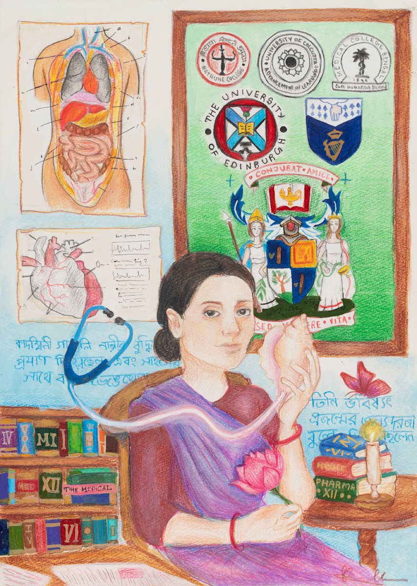 Kadambini Ganguly : In Her Hands by Hrithika K. Sunil  Image: $750 Certificate of Excellence 2025, Grade 11