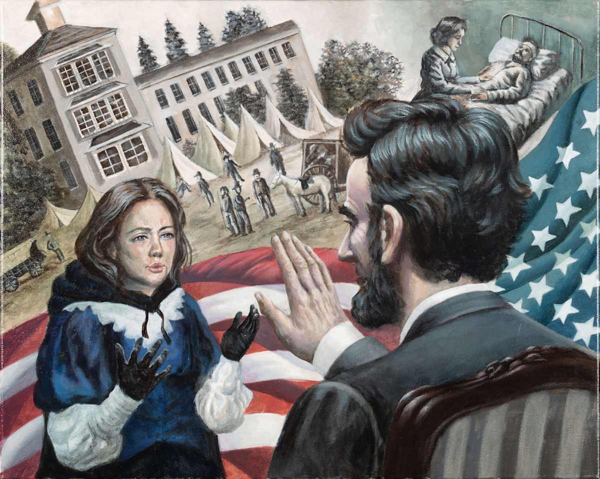 Nurse Harvey’s War Time by Tina Zhao  Image:  $750 Certificate of Excellence 2025, Grade 10