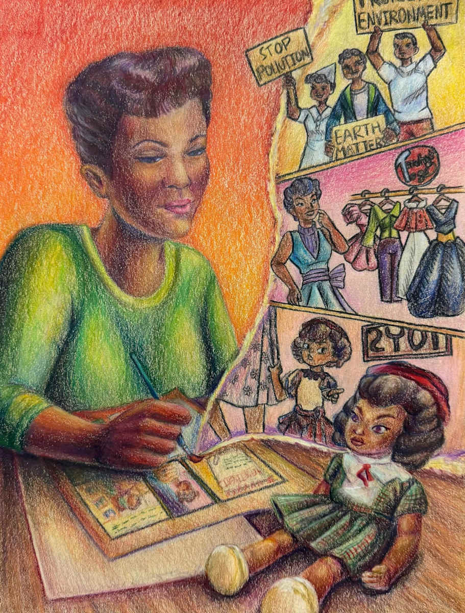 Jackie Ormes in Comics to Reality by Han Le, Image 1.