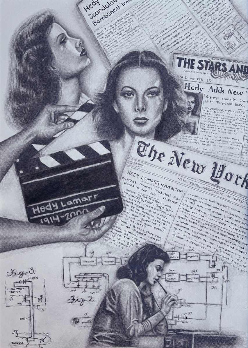 Hedy Lamarr: People’s Brains Are More Interesting Than Their Looks by Abigail Dement  Image: 2024 Finalist, Grade 11