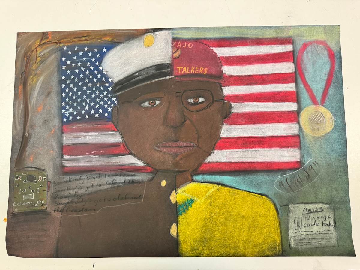 Chester Nez by Yanabah Jackson  Image: 2024 Finalist, Grade 8
