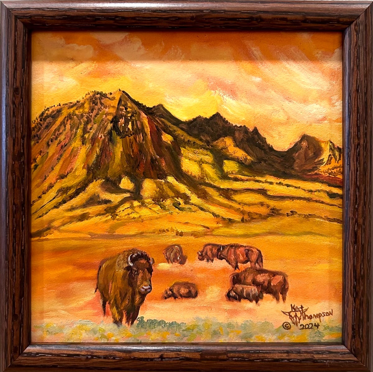 Golden Spirit Shadows - Bear Butte by Kat Thompson 