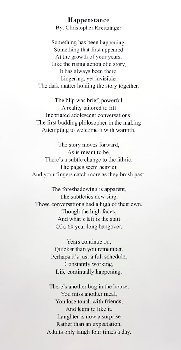 Happenstance by Christopher Kreitzinger 