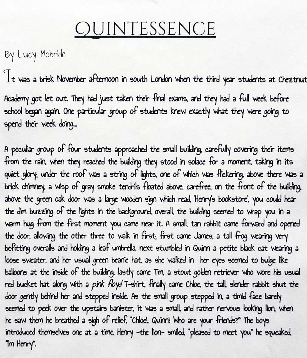 Quintessence by Lucy McBride 