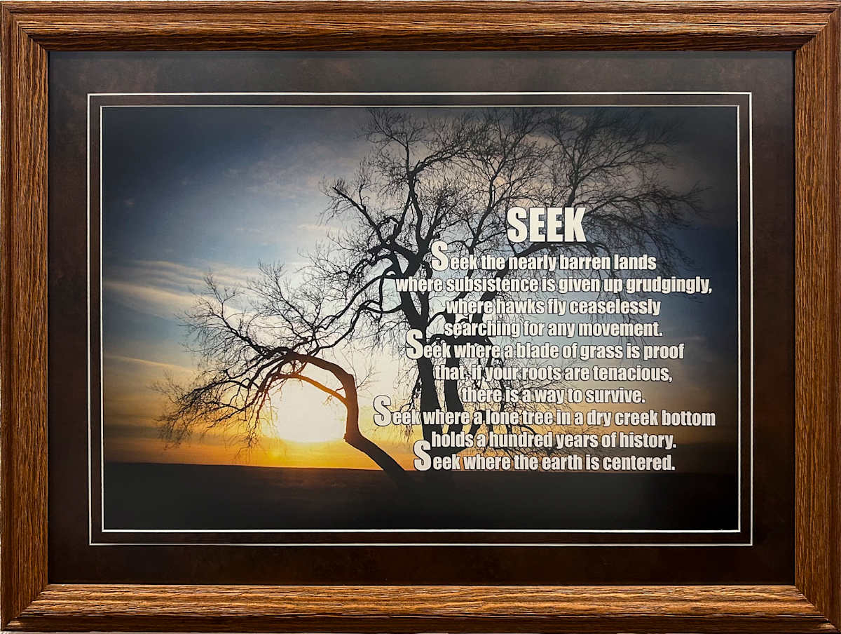 Seek by Poetry by Bruce Roseland - Photography by Susan Melius 