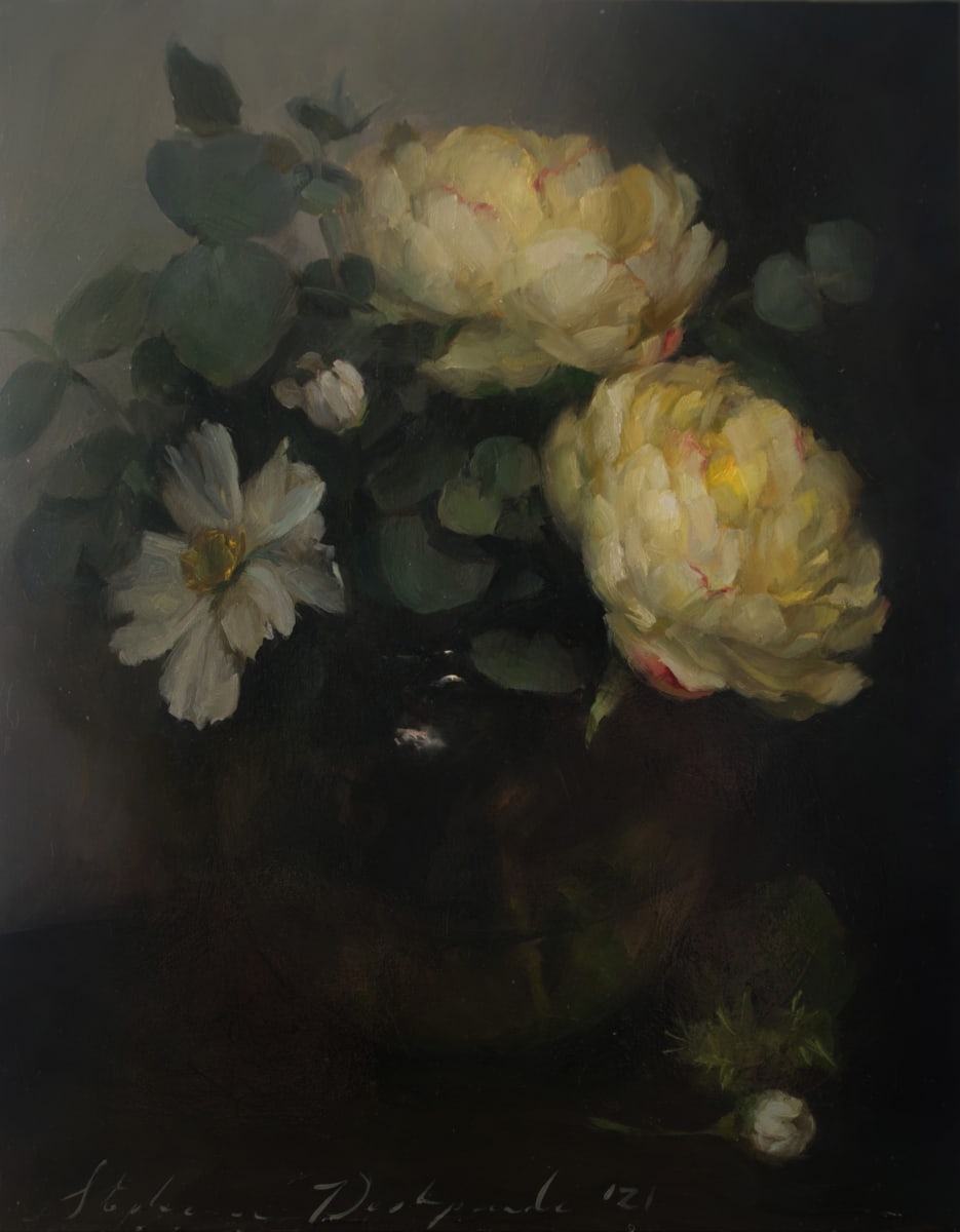 Peonies and Daisies by Stephanie Deshpande 