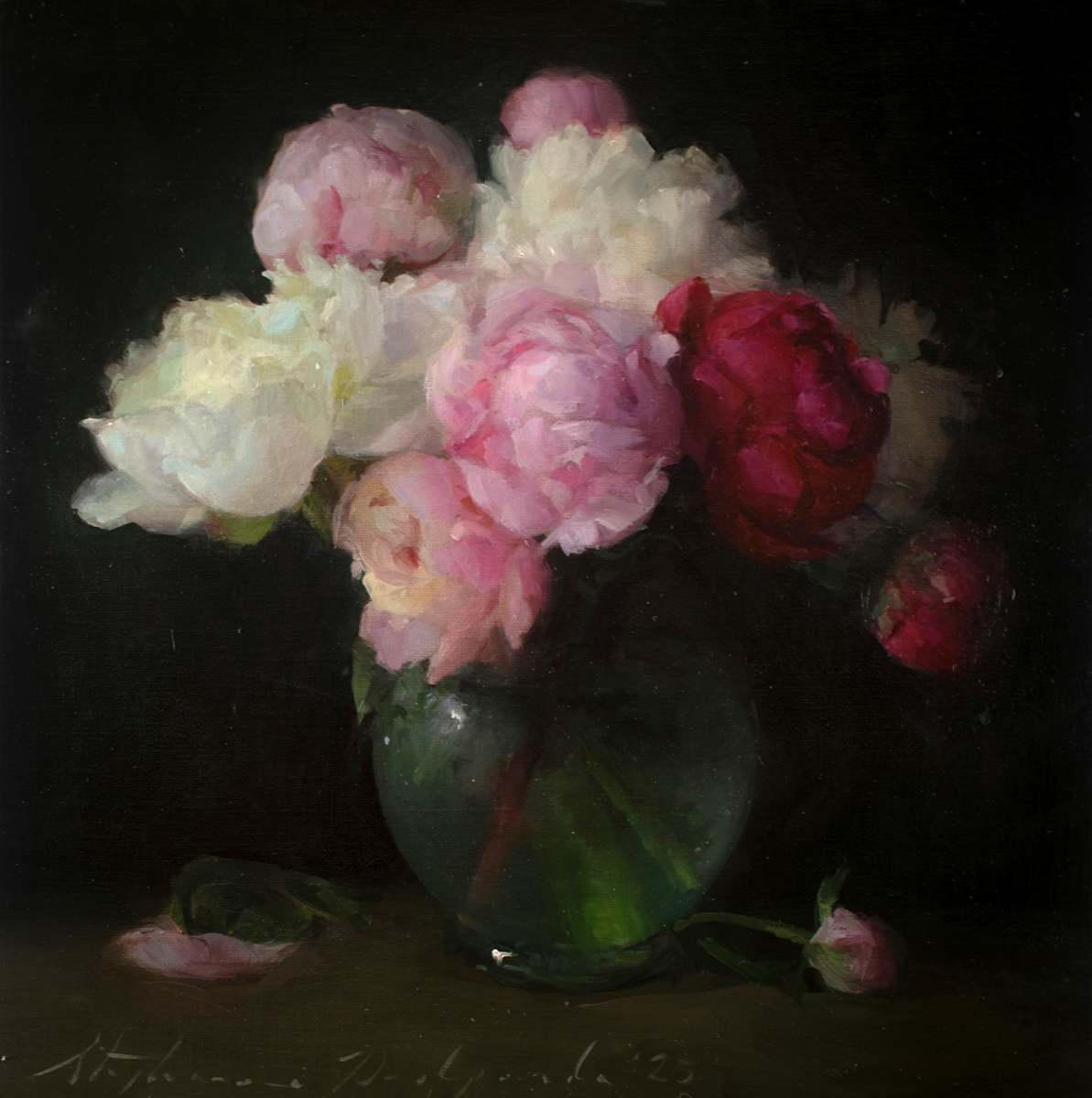 Freshly Cut Peonies by Stephanie Deshpande 