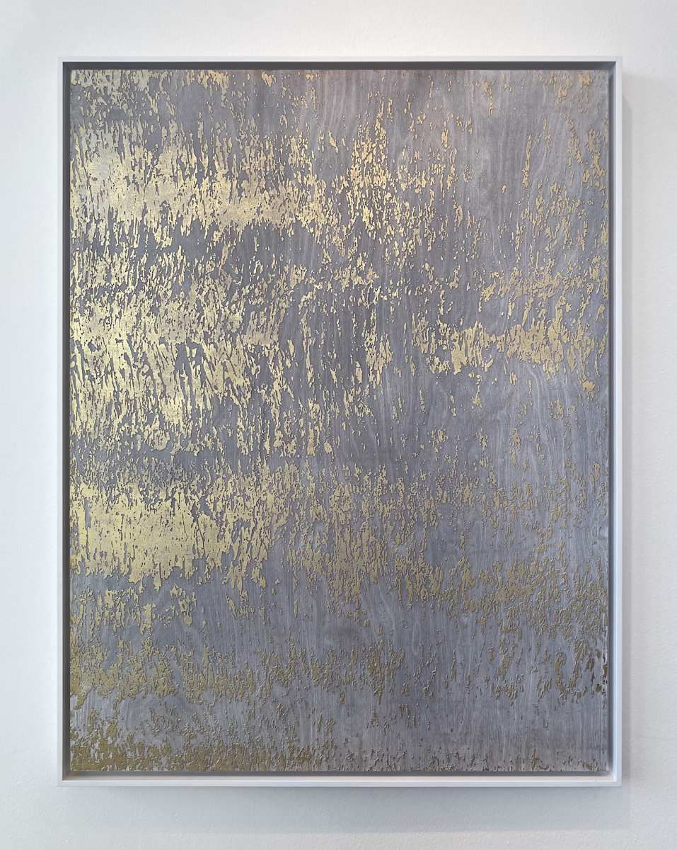 Debris White & Gold Vertical by JOYCE BILLET 