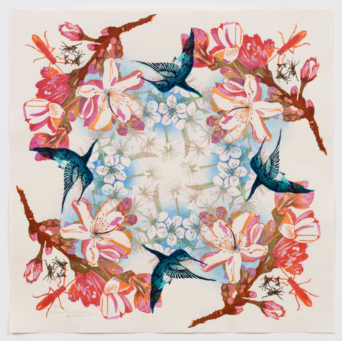 Delirious Birds and Bees by April Vollmer  Image: autobiographical pattern composed of blocks from earlier work