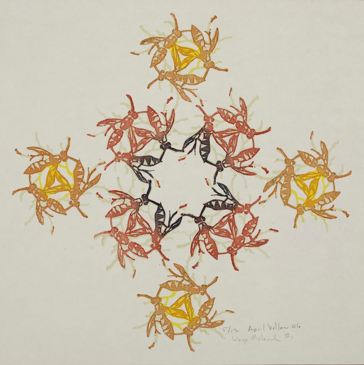 Wasp Molecule #1 dance by April Vollmer  Image: Wasp Molecule #2, wasp triplet printed a eight times, atoms in a larger molecule