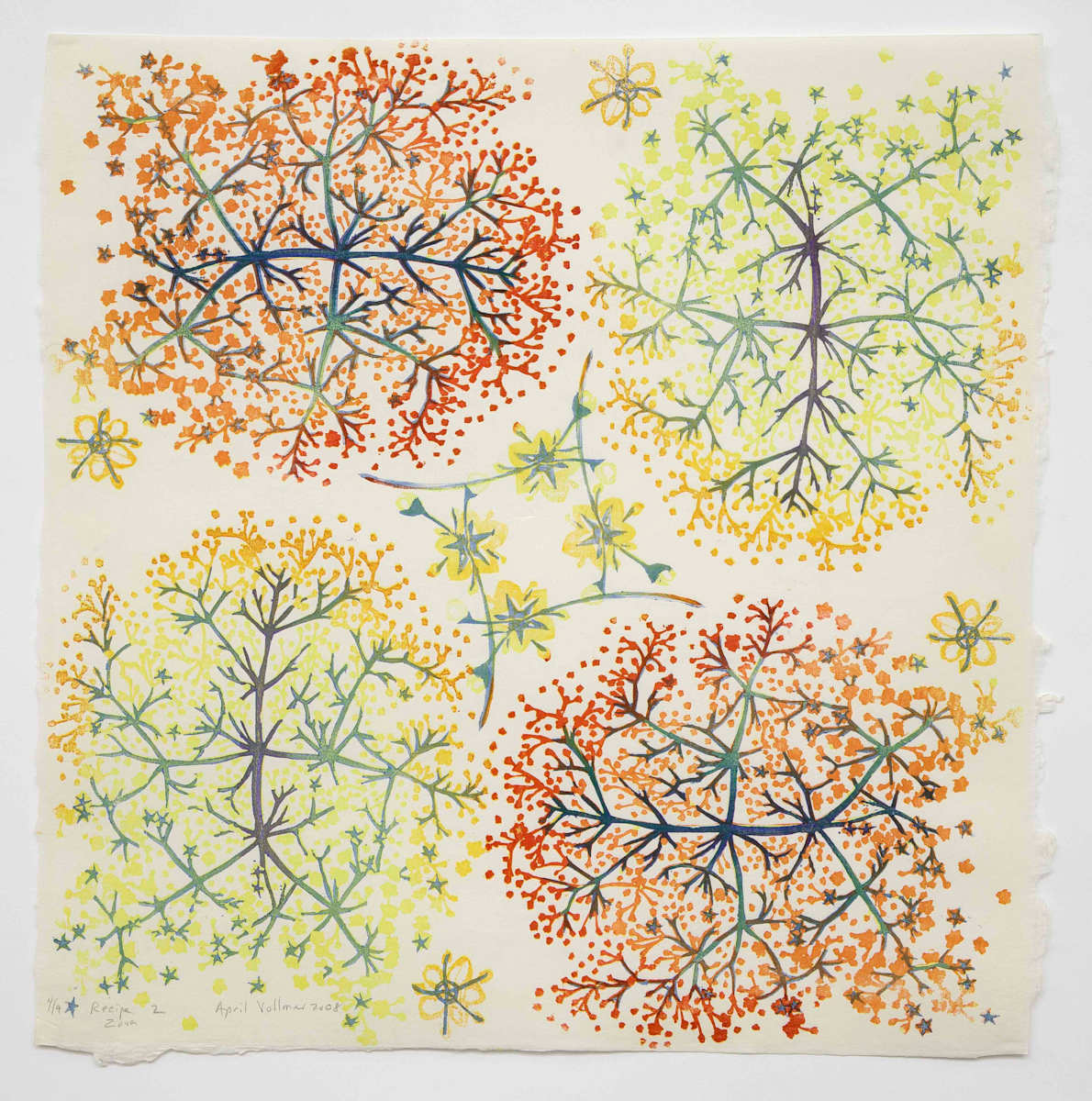 Zova Network #2 (red-yellow) (ed 9) by April Vollmer  Image: red-yellow version was selected by Nami Kurita for book cover