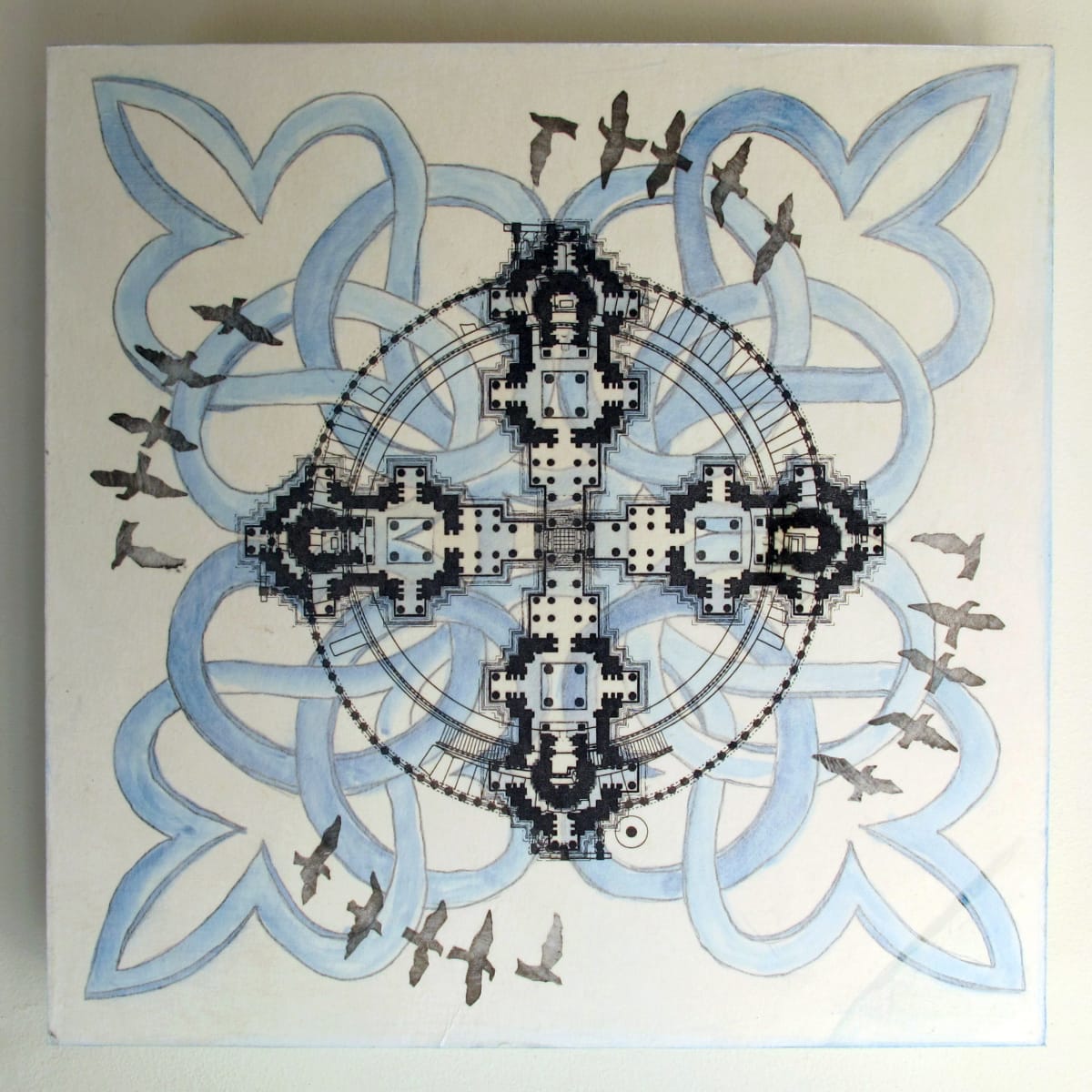Kosha 7 by April Vollmer  Image: English garden plans, Indian temple plans, birds