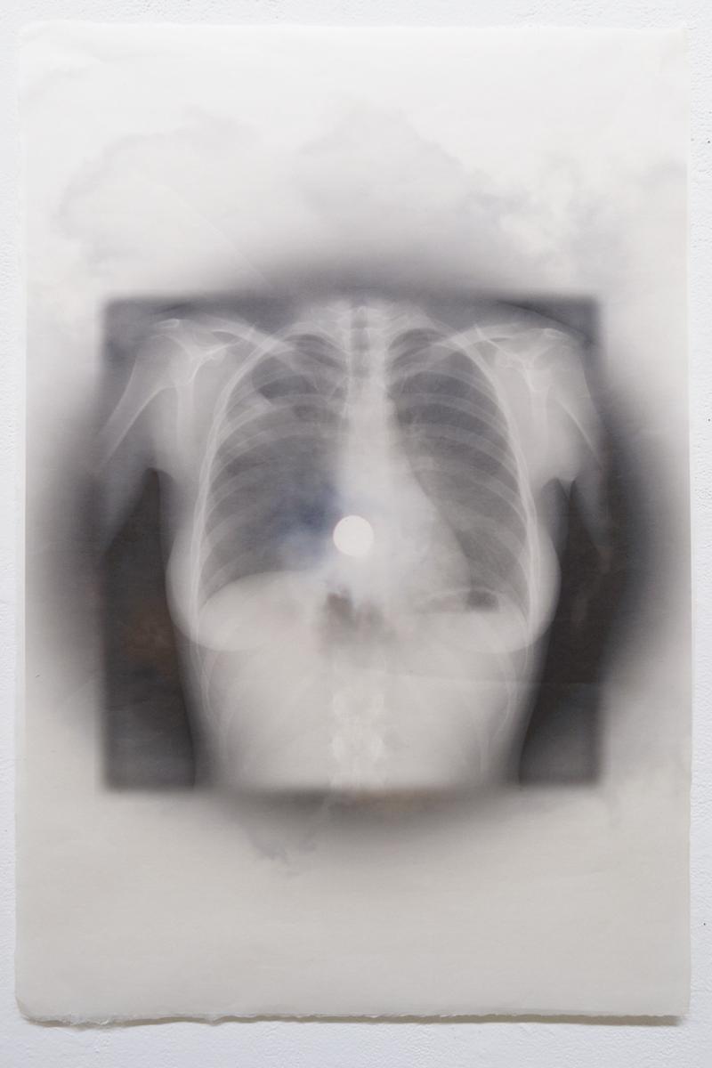 Full Moon Torso (no birds) (ed 2) by April Vollmer  Image: 2011 Full Moon breath, digital on Gozen, 26 x 38 inches.