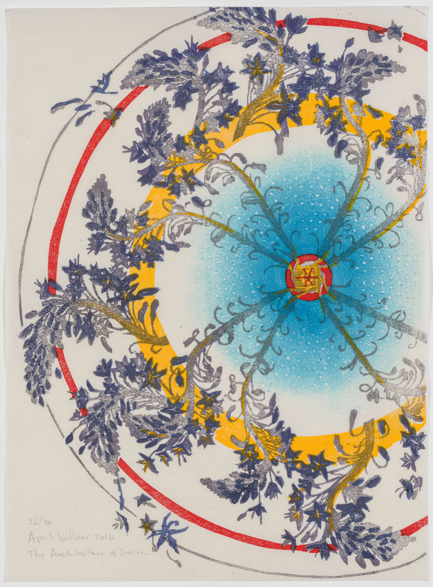 The Architecture of Desire (Slowness #3 Exchange) (ed 30) by April Vollmer  Image: layers of architecture and flowers