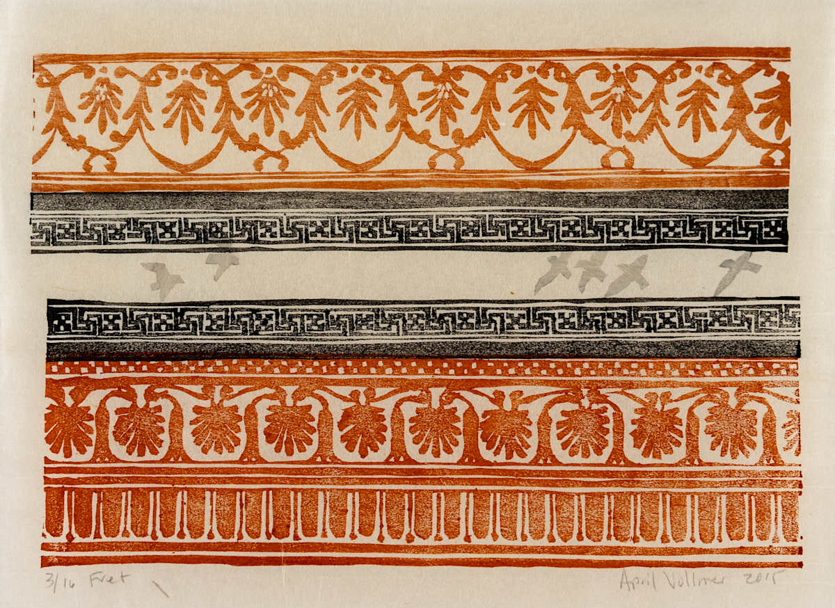 Fret (ed 16) by April Vollmer  Image: fret patterns reducing free bird space to a sliver