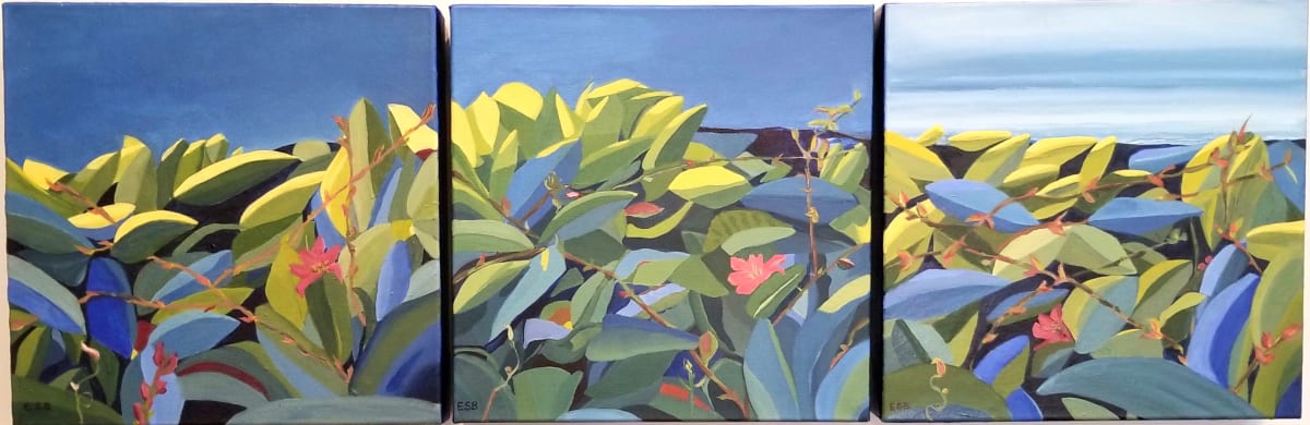 FOLIAGE I, II, III TRIPTYCH by Elaine Schab Bragg 