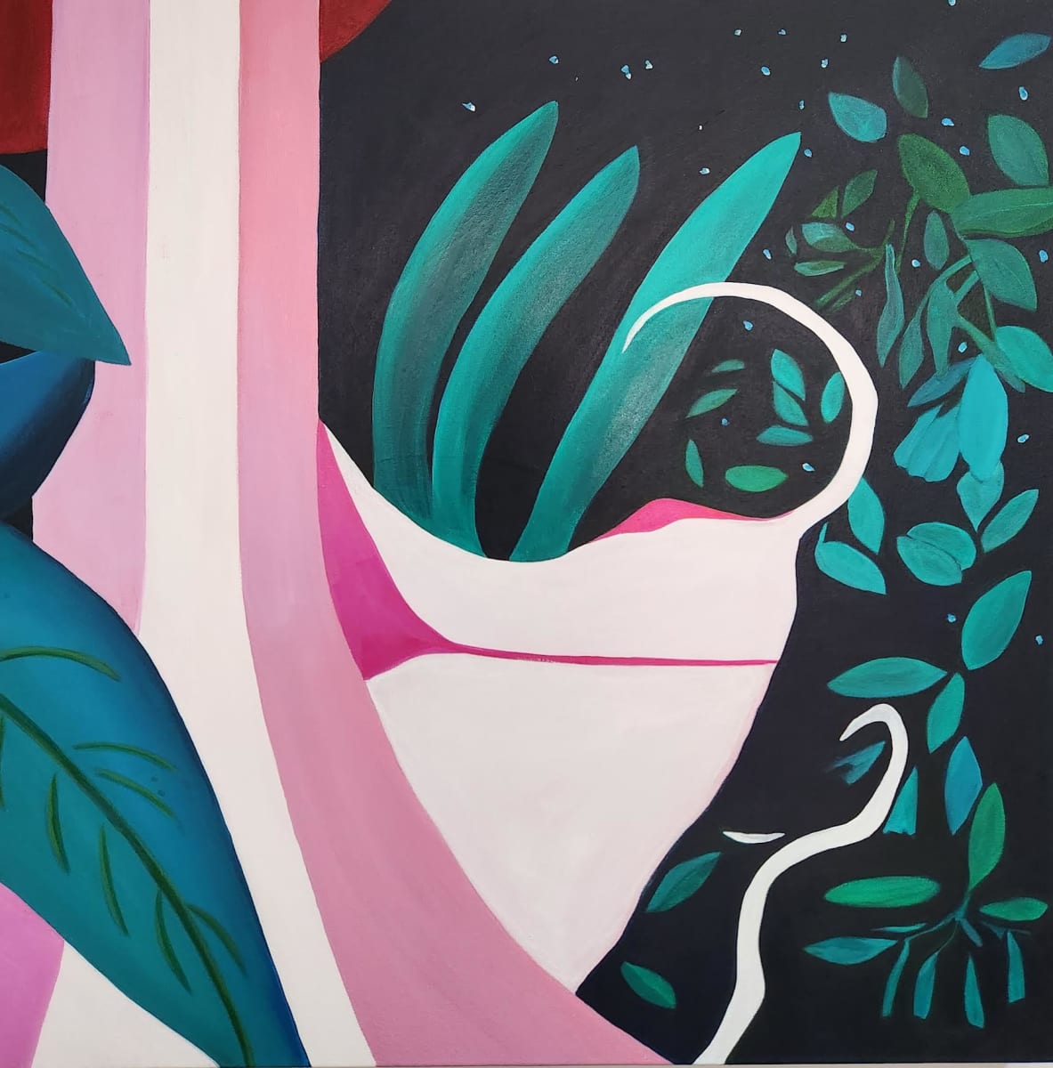 BRUGMANSIA NIGHT I by Elaine Schab Bragg 