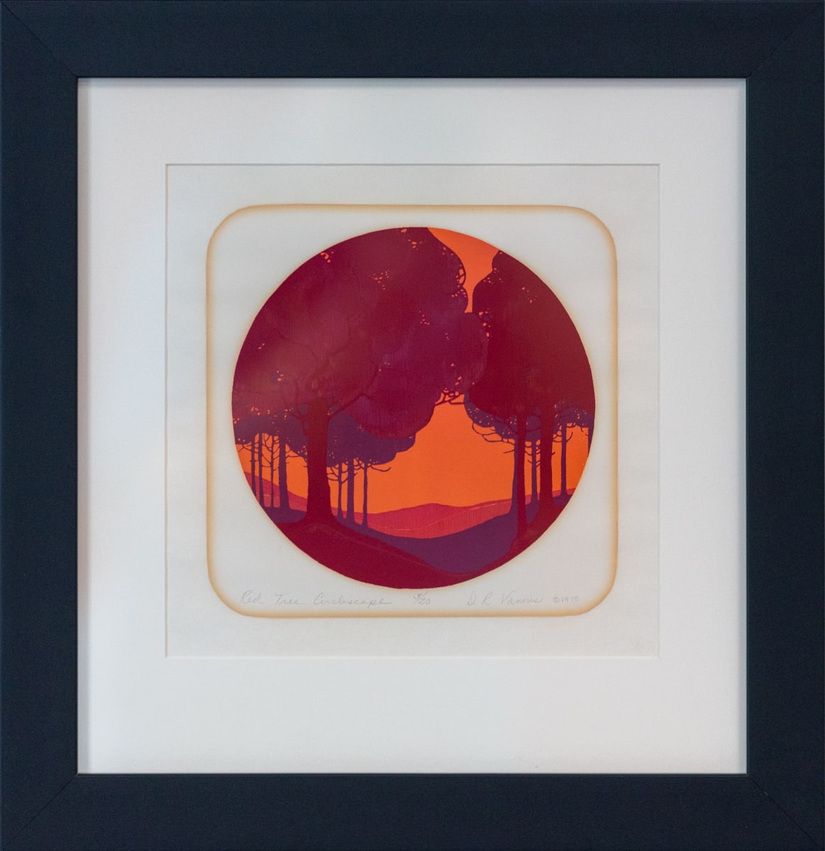 Red Tree Circlescape by Dorothy R. Vanous 