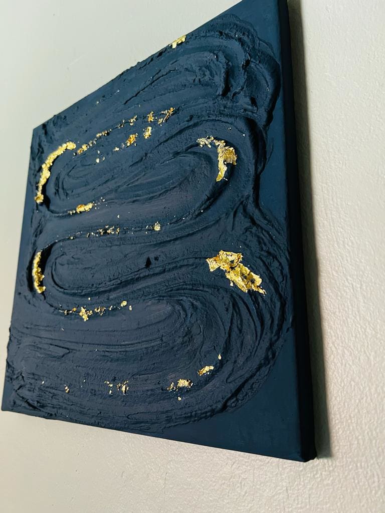 Navy by GraceLondon Creations  Image: Textured art piece