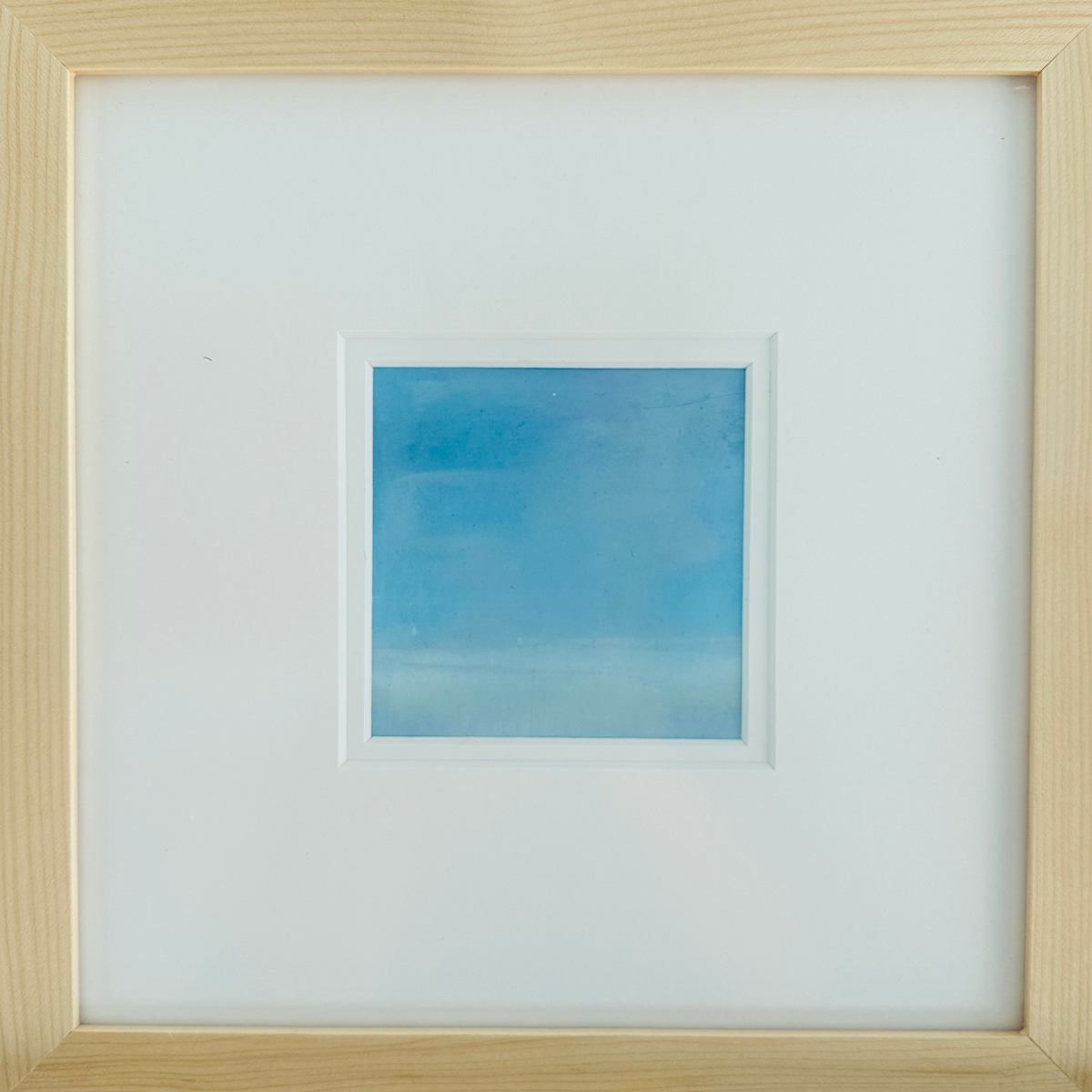 S.W. No. 4/25 by Suzanne Hughes  Image: A small, intuitive work created at home as part of my ongoing Small Works on Paper series. Created using oil pastels and beautifully framed with maple hardwood frame and a double mat.