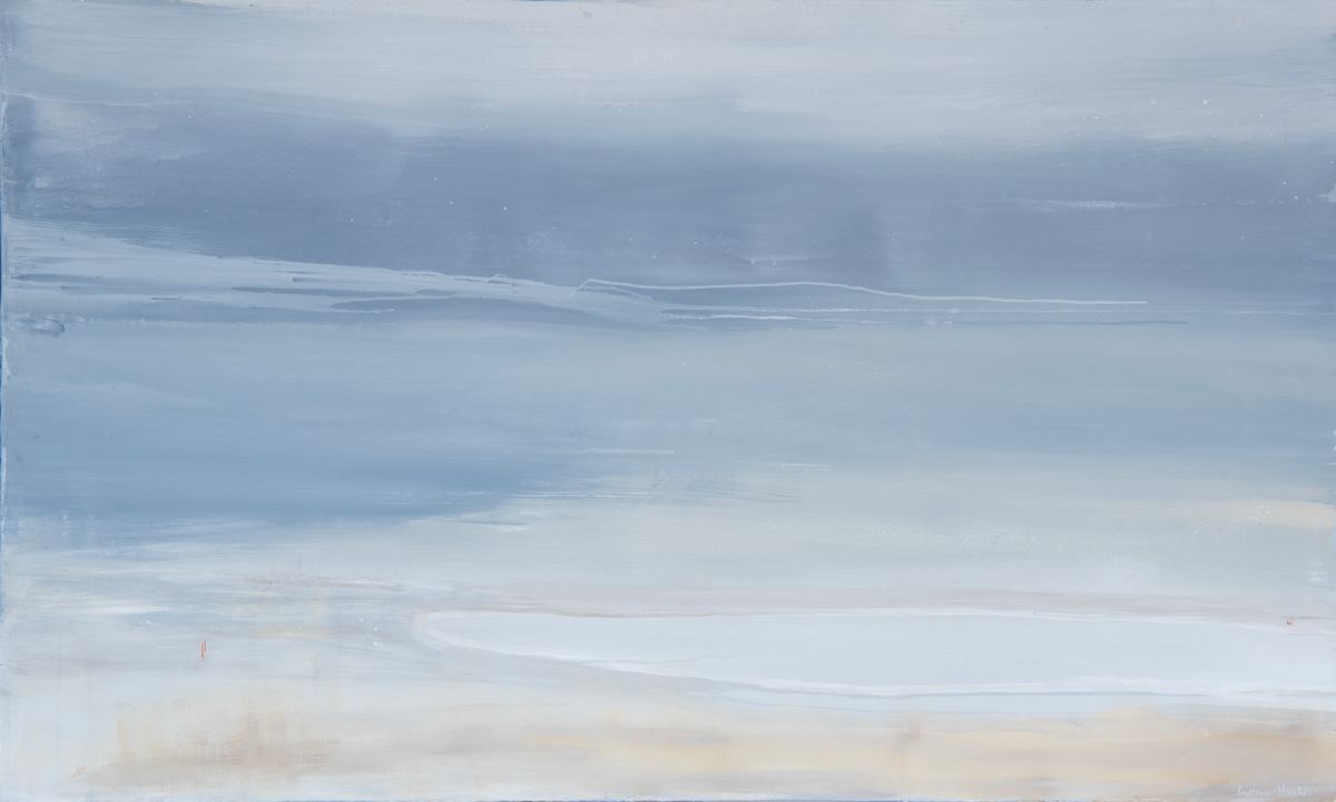 Ethereal Horizon by Suzanne Hughes  Image: Ethereal Horizon is an original abstract seascape from the Salt Light collection, painted to capture the quiet magic of sky and water dissolving into one another. Soft blues, gentle greys, and muted sandy tones blend into a tranquil horizon line, creating a peaceful sense of depth and spaciousness.
This piece reflects the subtle beauty of open coastlines—the way light shifts across the sea, the calm that settles when the world feels still. With its minimalist palette and fluid transitions, Ethereal Horizon brings a soothing, atmospheric presence to any space.
Ideal for lovers of modern coastal décor, serene wall art, and contemporary abstract landscapes, this painting offers a moment of breath and clarity, inviting viewers into a soft, luminous world.