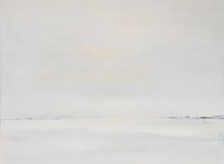 Neutral Tide by Suzanne Hughes  Image: Neutral Tide is an original abstract coastal painting from the Salt Light collection, created to evoke the calm stillness of an open shoreline at low tide. Soft whites, pale neutrals, and barely-there shifts of color drift across the canvas, forming a serene horizon that feels both expansive and grounding.
This piece explores the quiet beauty of empty coastlines and the soothing balance of water and sky. Its minimalist composition and subtle tonal layers offer a sense of clarity—like standing at the edge of a vast, peaceful beach with nothing but space and light ahead.
Ideal for collectors seeking modern coastal décor, minimalist seascape art, or calming neutral wall art, Neutral Tide brings an atmosphere of purity and ease to any room. A gentle, spacious moment captured in paint.