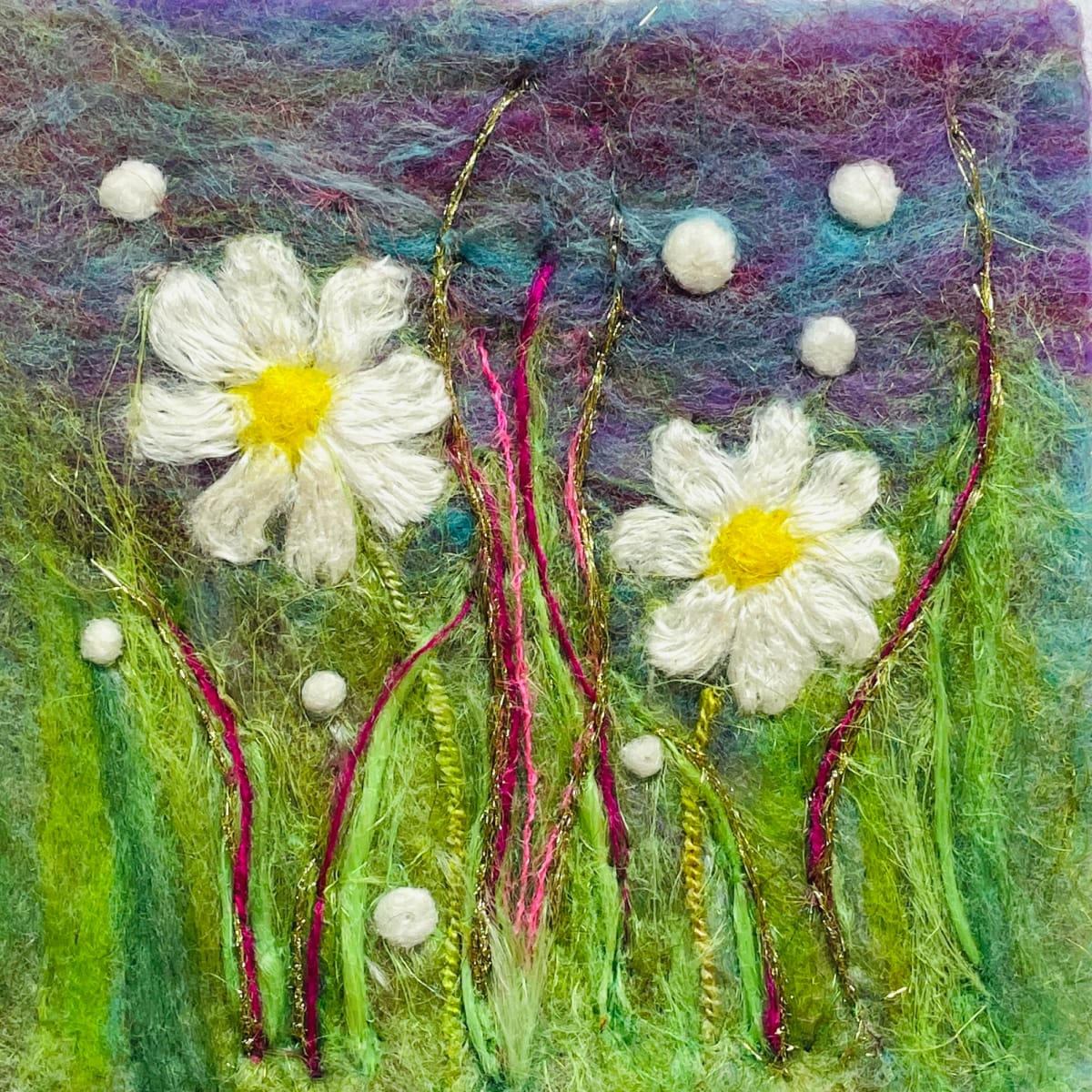 Sparkle Daisies by Ushma Sargeant Art 