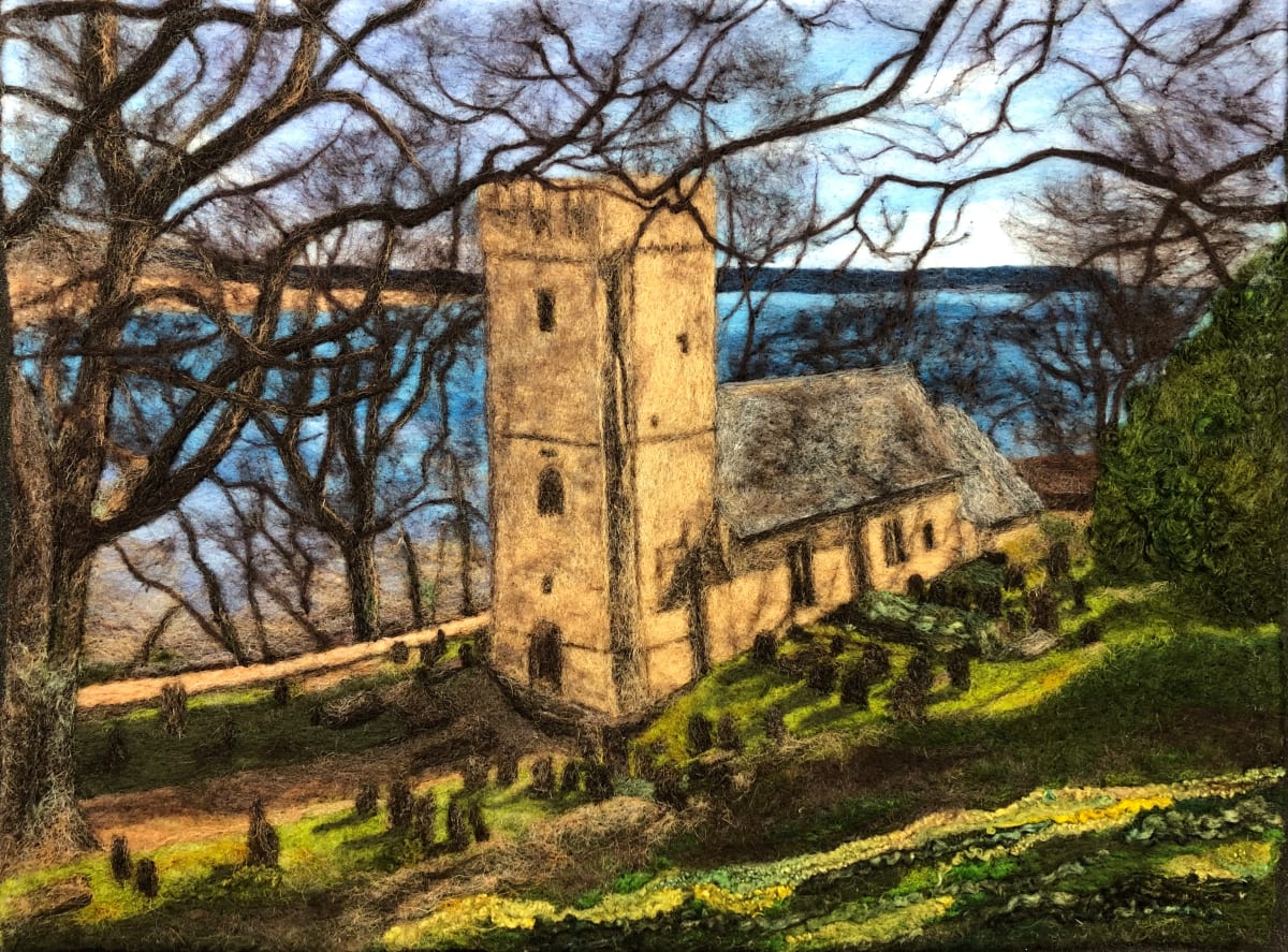 St Illtyds, Oxwich by Ushma Sargeant Art 