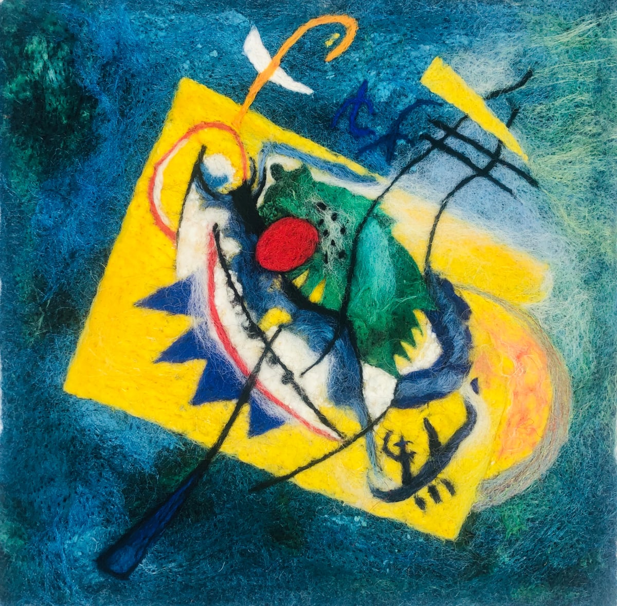 Kandinsky Red Oval by Ushma Sargeant Art, Image 1.