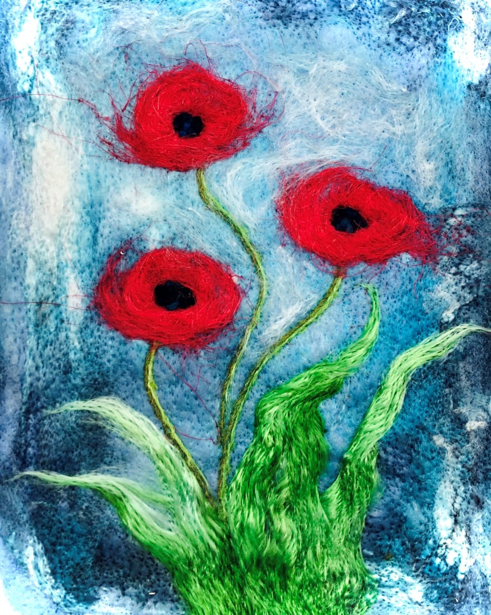 Poppy Trio by Ushma Sargeant Art 