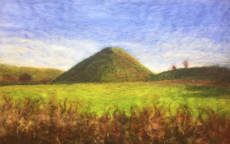 silbury hill by Ushma Sargeant Art 