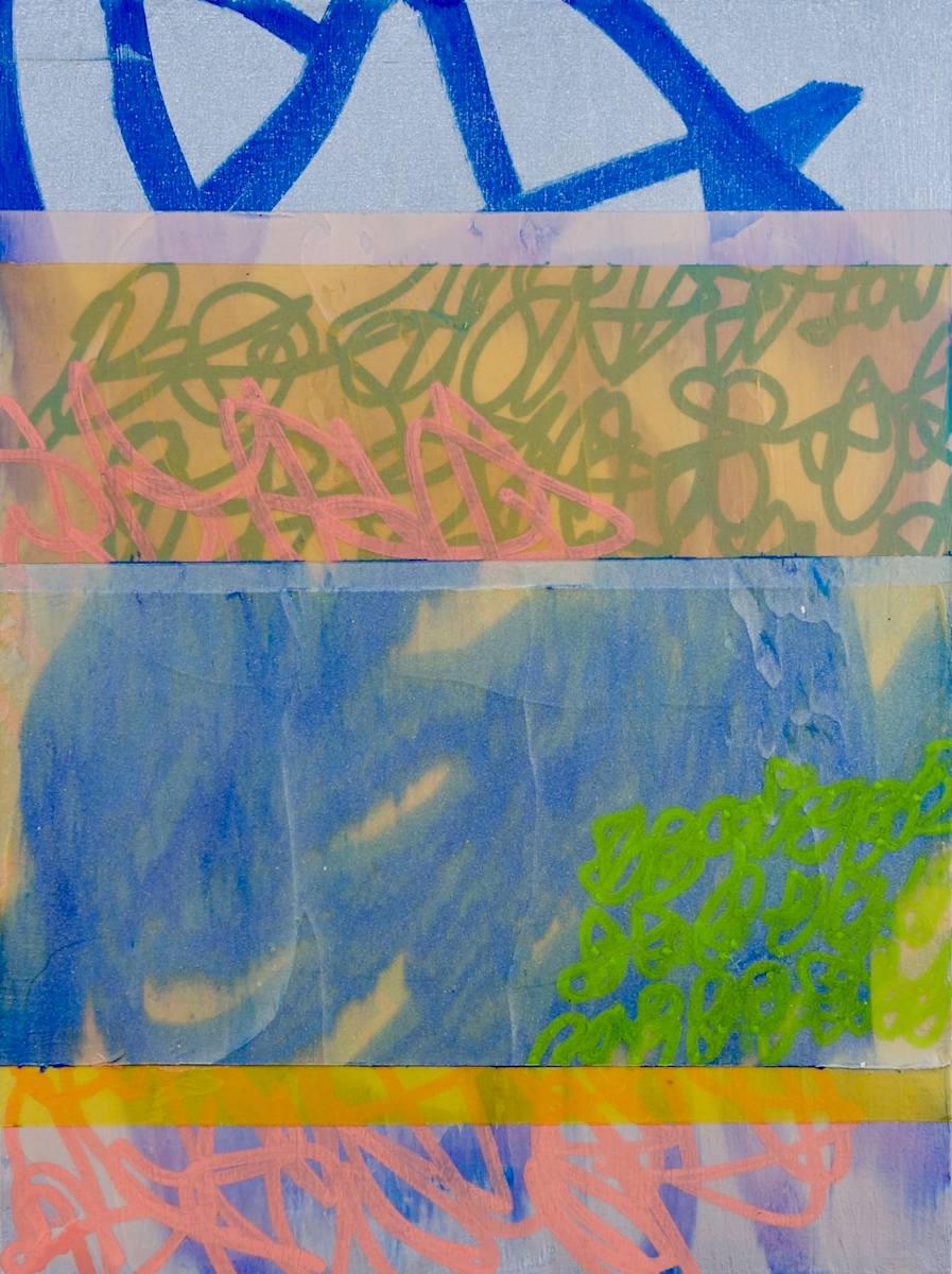 Soft Poem 17 by Tim McFarlane  Image: Soft Poem 17, 2025, acrylic, acrylic marker, dry pigment, acrylic medium on panel, 12" x 9" (30.48 x 22.86cm)
