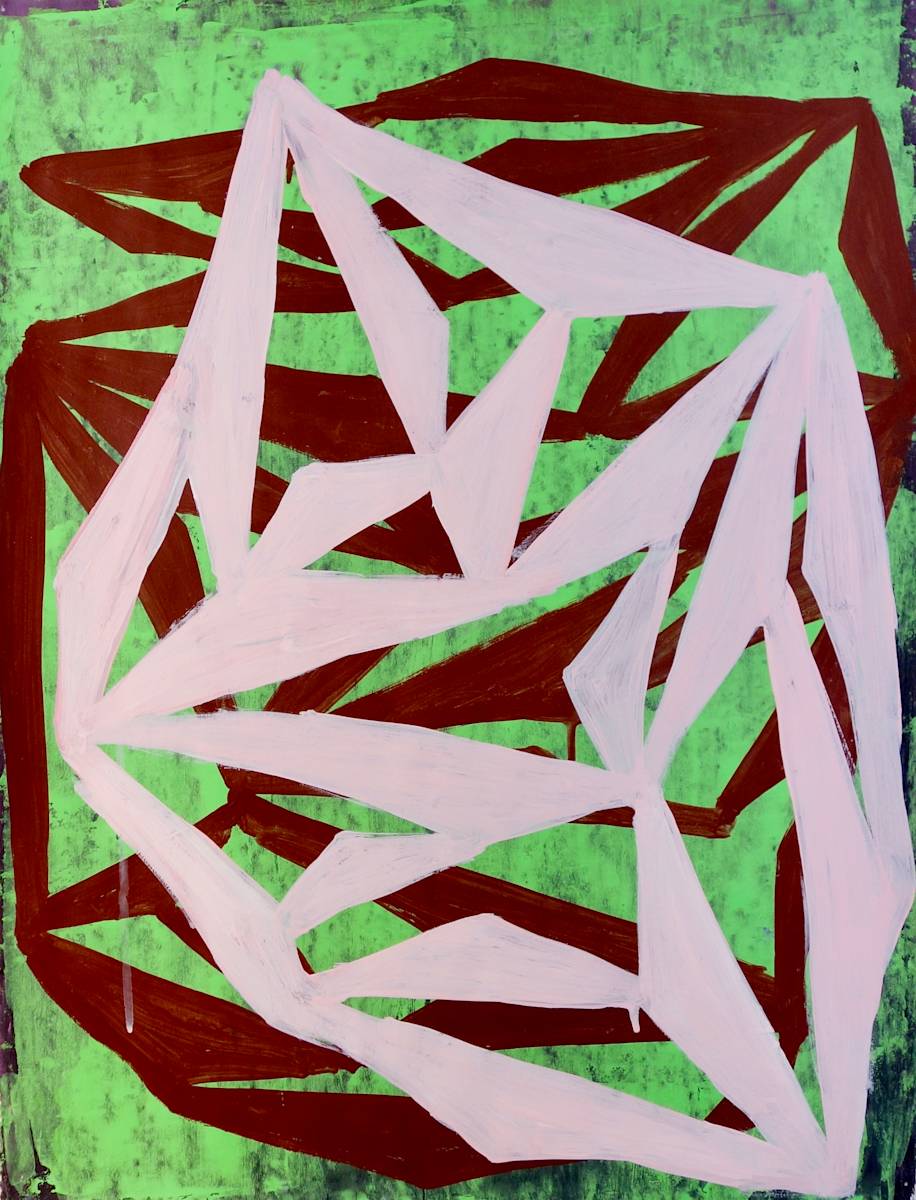 P/B by Tim McFarlane  Image: P/B, 2022, acrylic on paper, 25" x 19"