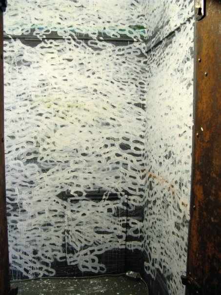 This Moment by Tim McFarlane  Image: This Moment, 2009, acrylic and colored pencil on walls, dimensions variable (view from entrance, north and east walls)