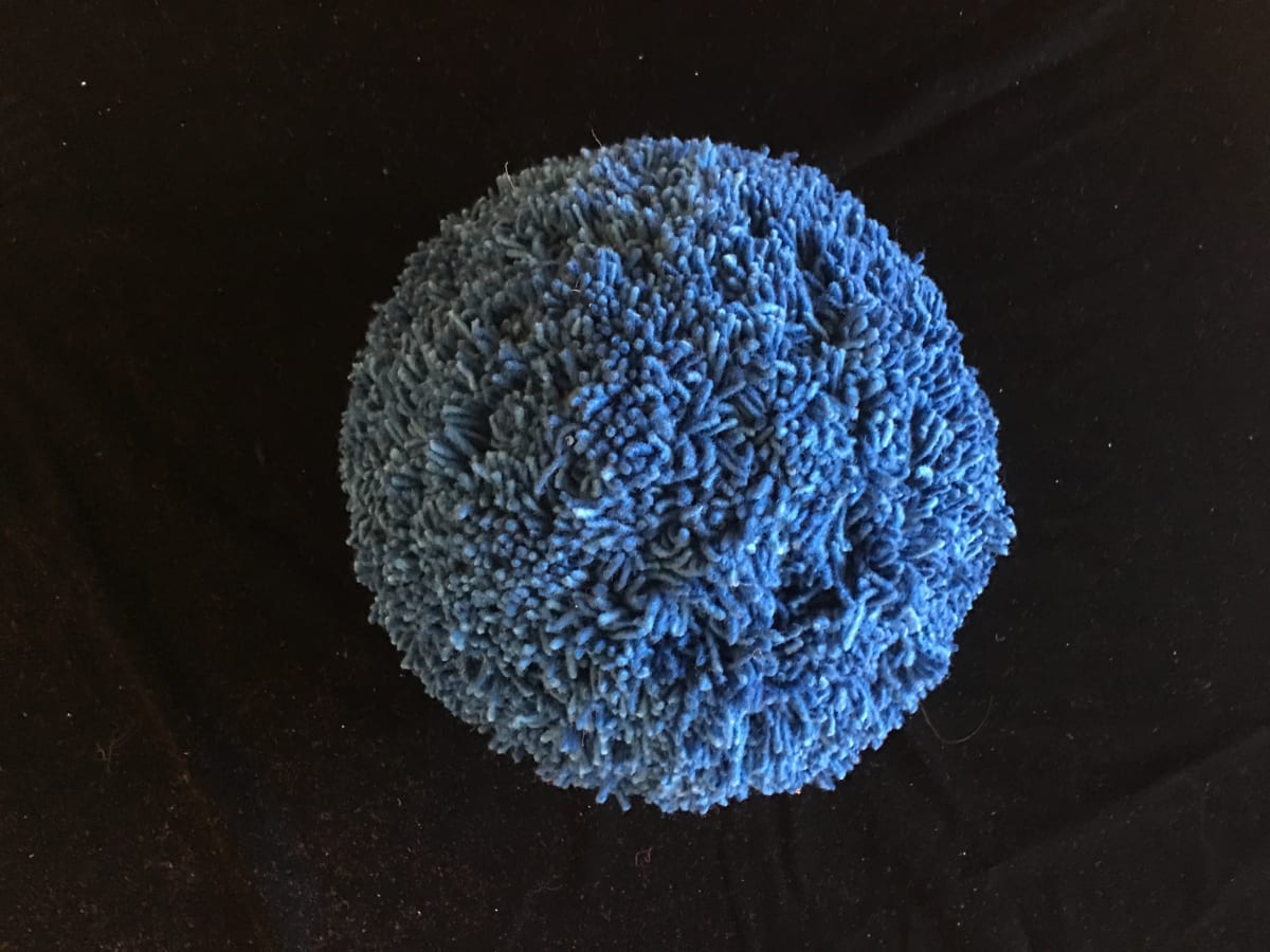 Giant Indigo Pom Pom by Masako Takahashi 