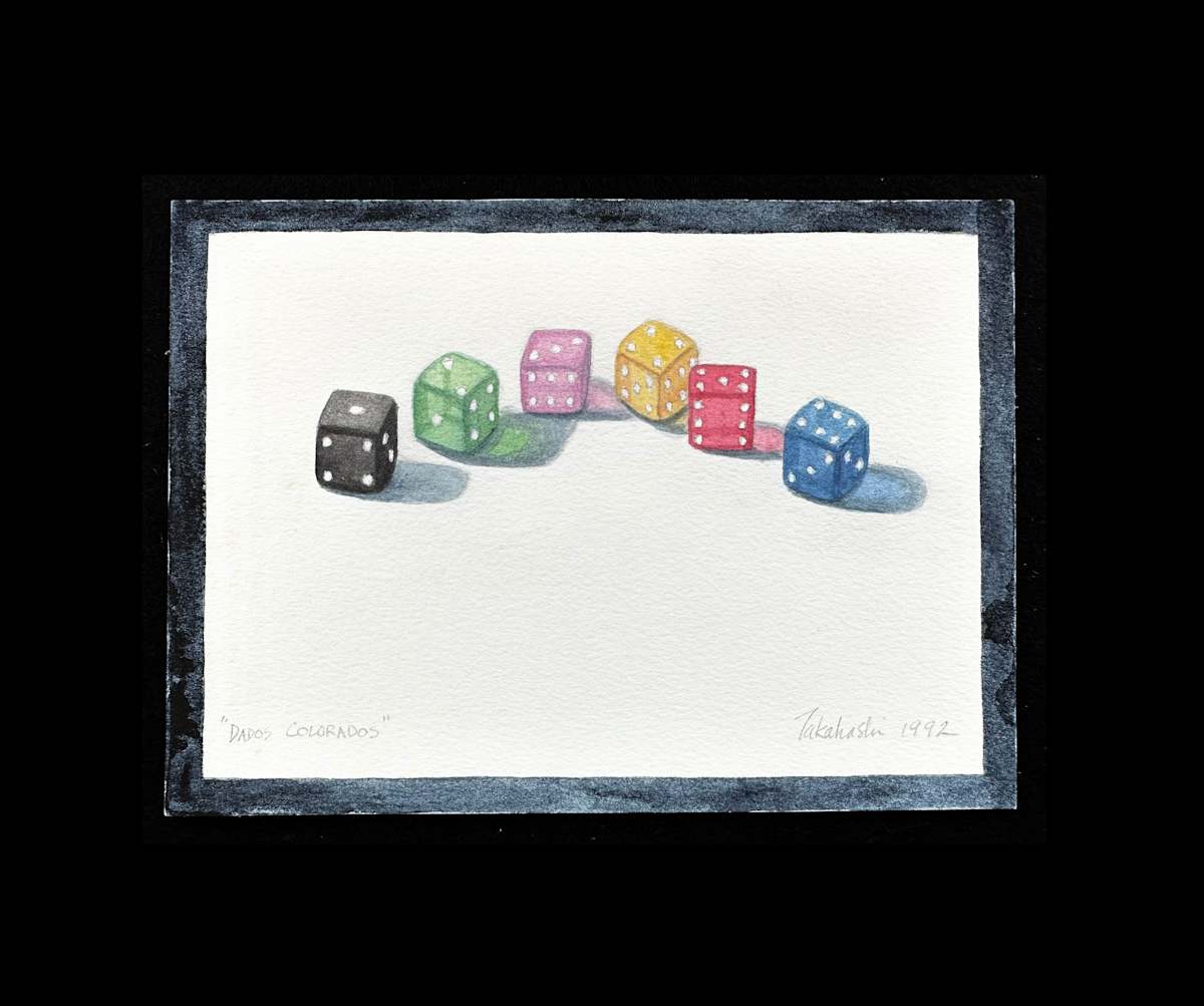 Watercolor / Dados Colorados by Masako Takahashi 