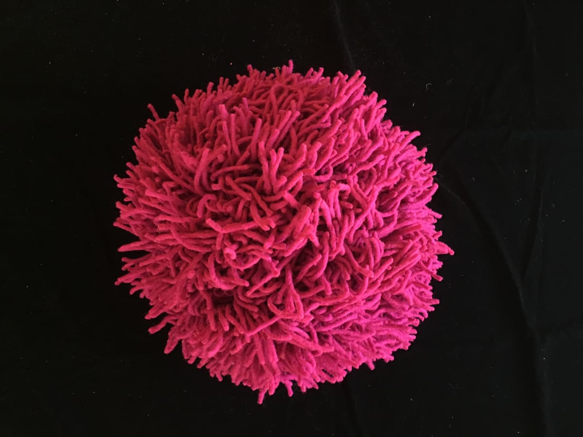 Giant Magenta Pom Pom by Masako Takahashi 