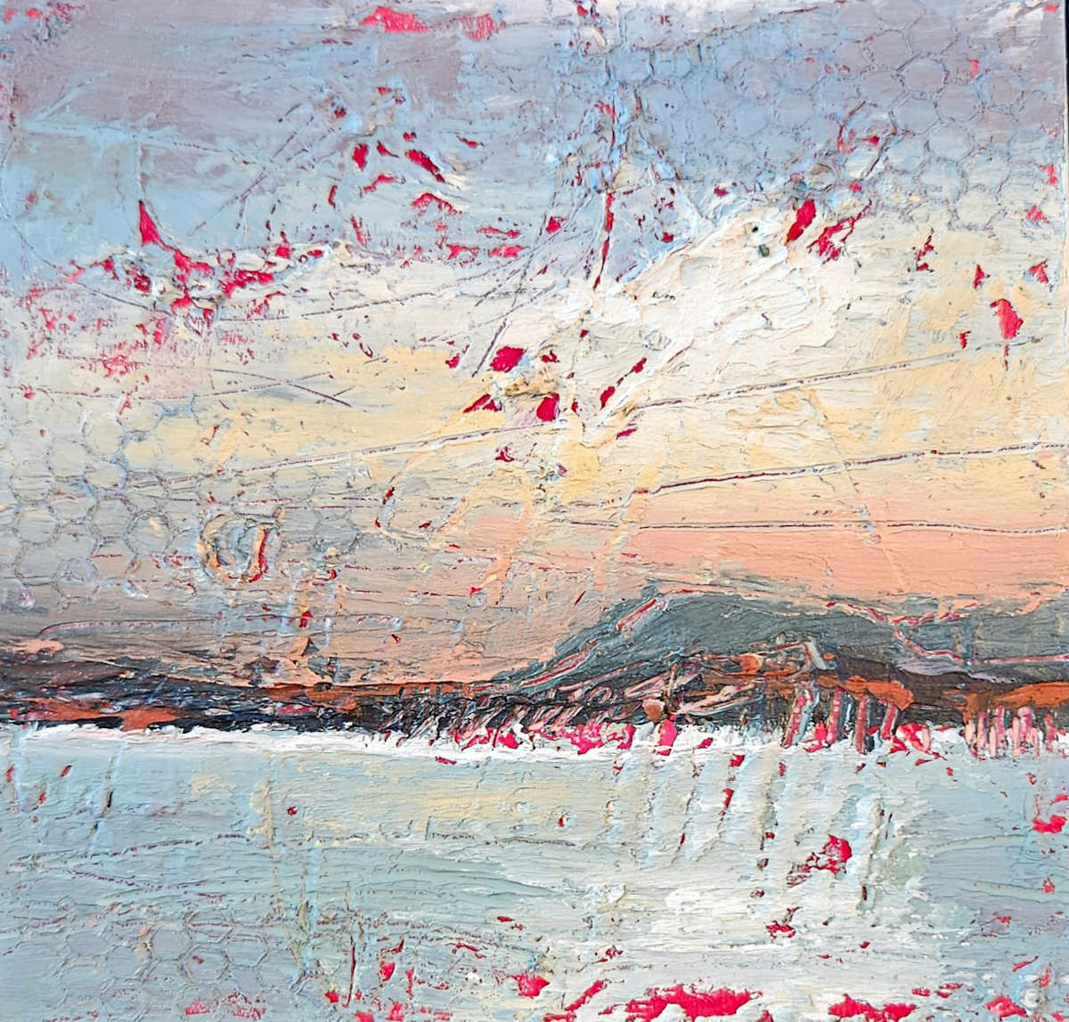 Misty Sunrise Butte by Laurie Huff 