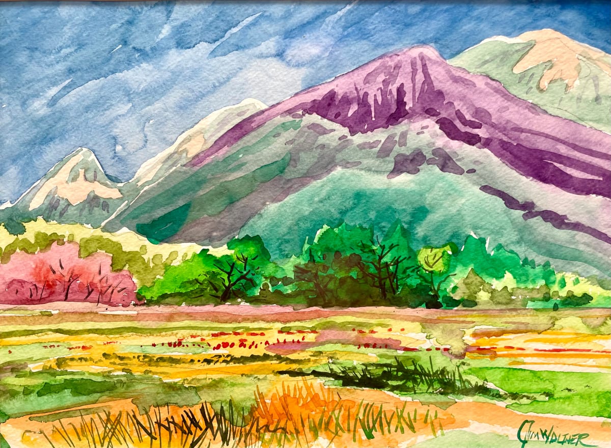 Kit Carson's Taos by Jim Walther  Image: You can see the way Taos must have looked back in the 1840's just a little way outside of town.